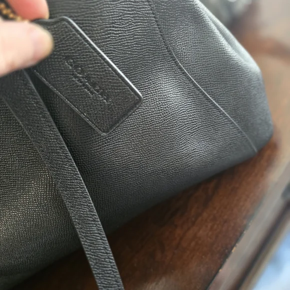 Coach Black Leather Tote Bag - Picture 6 of 11
